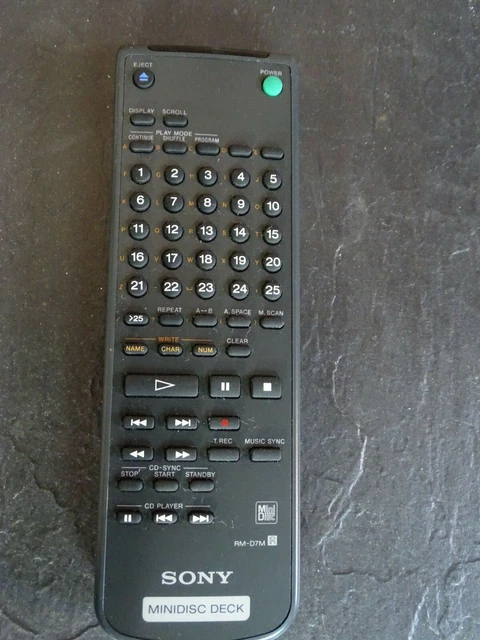 Télécommande Sony RM-D7M Pour Platine Minidisc MD - Authentique - Occasion