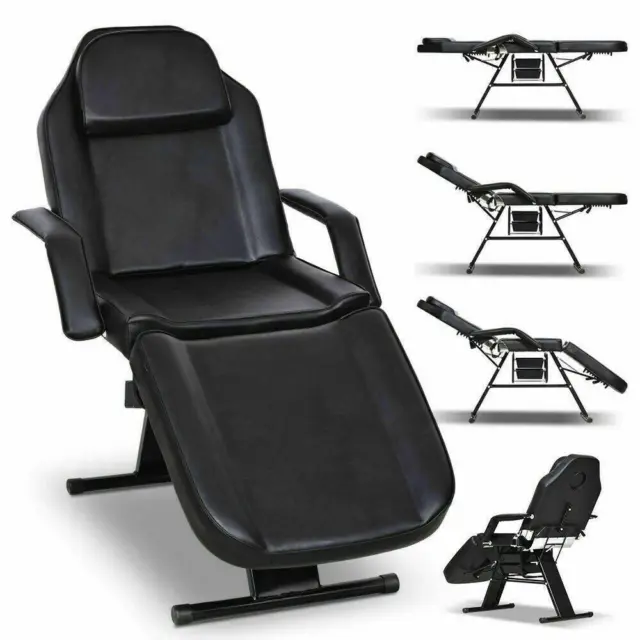 70" Portable Black Massage Table Chair Tattoo Parlor Spa Salon Facial Beauty Bed