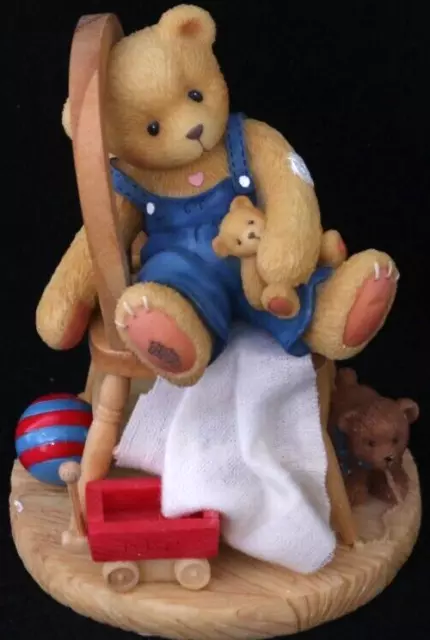 Cherished Teddies 476471 Joseph Baby On Chair With Blankie puppie Figurine 1998 2