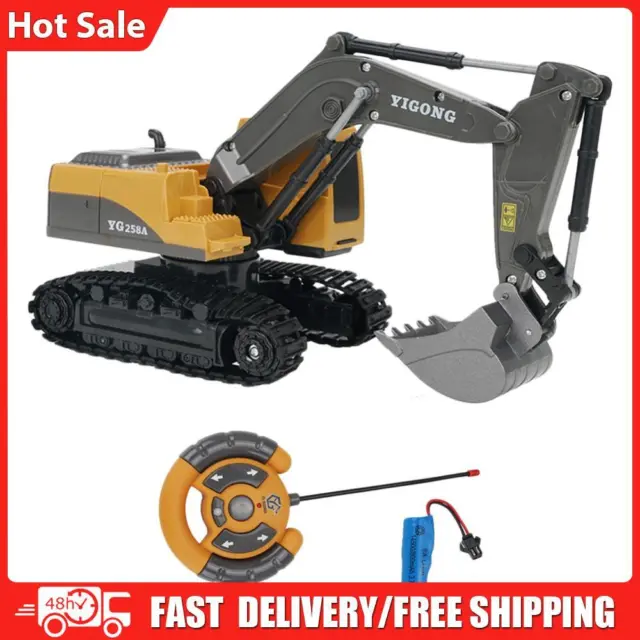 Remote Control Engineering Car Electric Vehicle 1/24 6 Channels RC Excavator Toy
