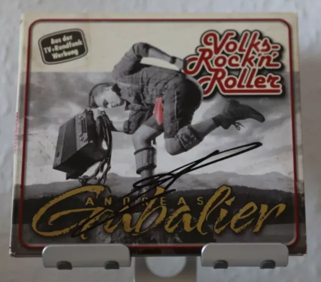 ORIGINAL Autogramm von Andreas Gabalier. pers. gesammelt. CD "VOLKSROCKNROLLER"