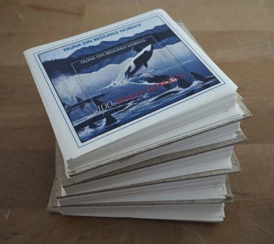 1992 Rumänien; 500 Blocks nordische Tiere, postfrisch/MNH, Bl. 278, ME 750,-