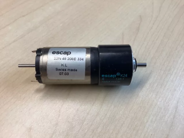 ESCAP 22N48208E334 18V dc Brushed Motor + K24 Gearhead = 48rpm Swiss made N.O.S.