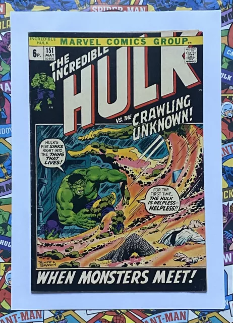 Incredible Hulk #151 - May 1972 - The Crawling Unknown Appearance! - Vg/Fn (5.0)