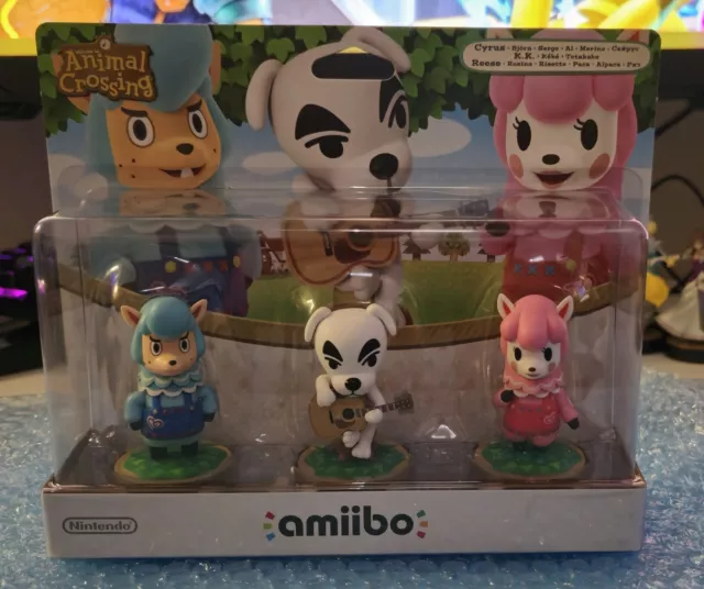 Amiibo - Animal Crossing 3 pack - Cyrus, K.K & Reese Brand New Wii U Nintendo