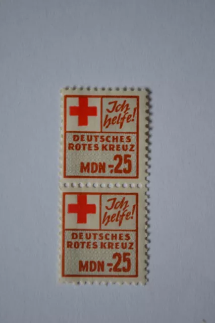 2 Spendenmarken "Ich helfe!" Deutsches Rotes Kreuz DDR 60er Jahre MDN Wertmarke