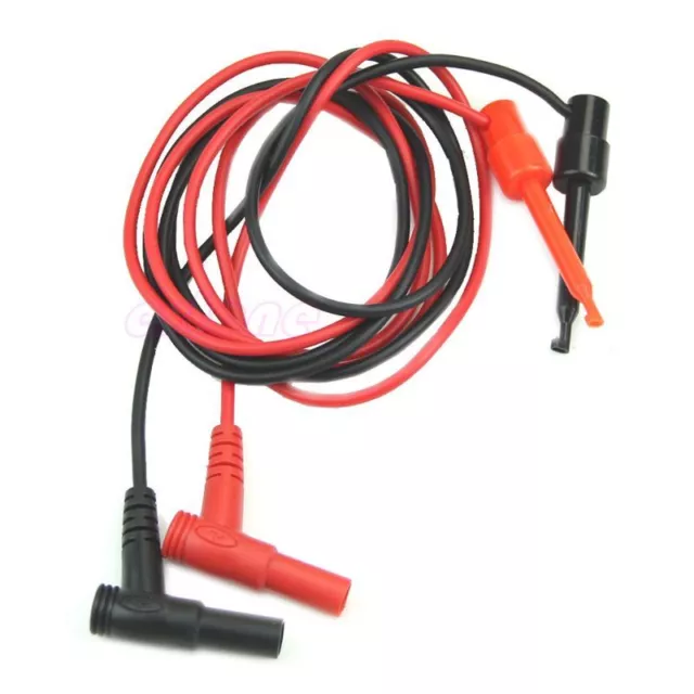 New 1Pair Banana Plug To Test Hook Clip Probe Cable Multimeter Test Equipment