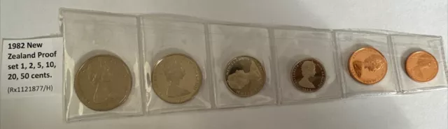 1982 New Zealand   Proof set (1, 2, 5, 10, 20, 50 cents) (Rx1121877/H)