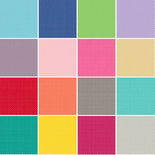 100% Quality Cotton Patchwork Fabric Makower Basic Spot Polka Dots