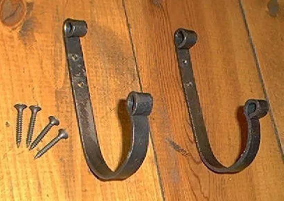 New Pair of Iron Gun Hooks Hangers Hand Forged by PCBS Glad to do custom work