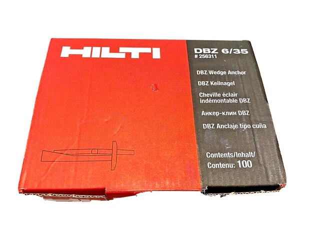 Hilti 100 Stück Keilnagel DBZ 6/35 Nr.256311 NEU OVP BETONDECKENDÜBEL