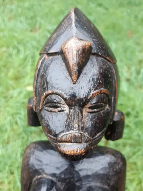 African Senufo Tugubele  Vintage Female Divination Carved Wood Sculpture Figure 2