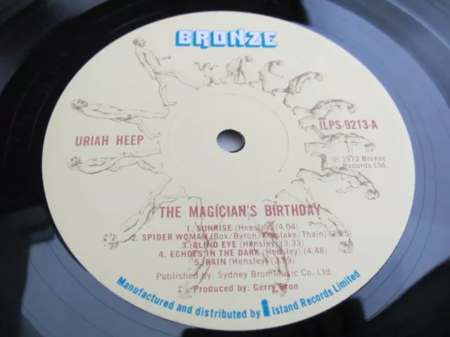 Uriah Heep THE MAGICIANS BIRTHDAY 1972 UK LP 1st  Island Matrix MINT MINUS HEAR