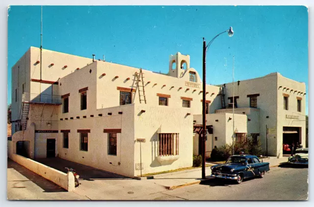 Vintage Postcard NM Las Cruces City Hall 50s Police Car -1891 Vintage Postcard NM Las Cruces City Hall 50s Police Car -1891