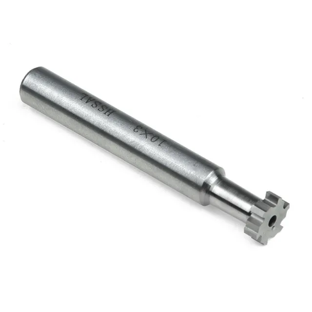 Tête Fente en T Coupeur Fraisage Diamètre 10mm 3mm Tige Fin Moulin Métal Travail