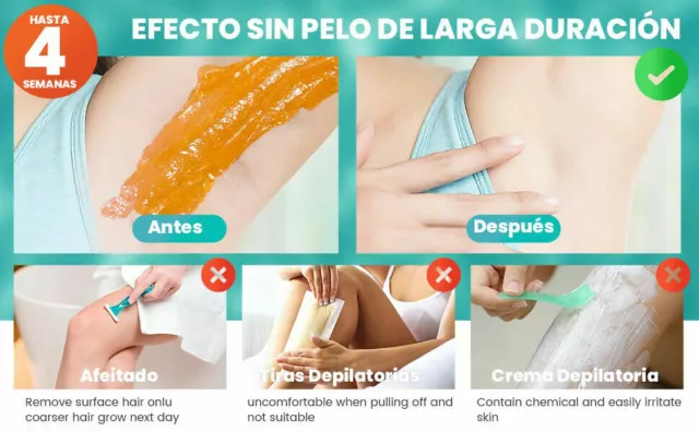 ✅⭐OFERTAS DESDE ESPAÑA⭐ Calentador de Cera Profesional Depilación Cera Kit Cera 3