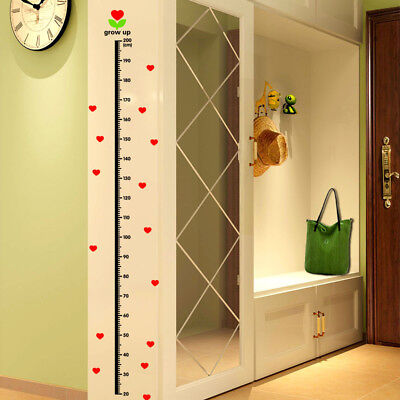 Love Heart Height Measure Decal Wall Sticker Kids Room Baby Infant Growth Chart