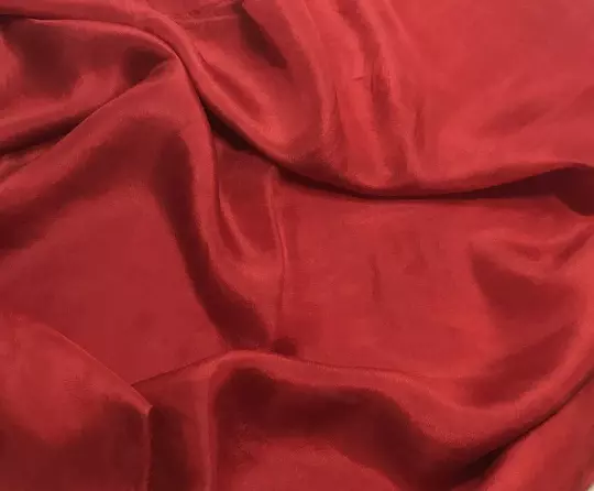Hand Dyed SCARLET RED China Silk HABOTAI Fabric