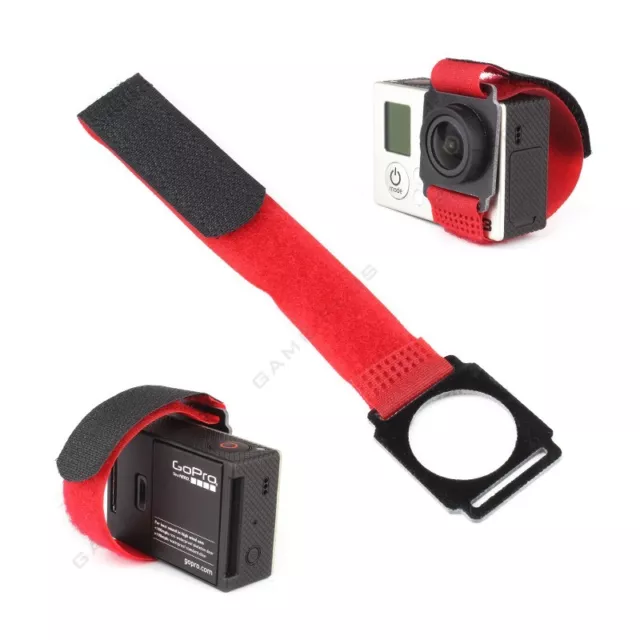 For GoPro Hero 3 3+ 4 FPV Gimbal Mount PTZ Camera Fastener Strap Tie Wrap Red