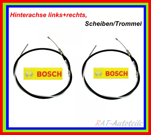 2 x Handbremsseile BOSCH Li+Re BMW 5 (E39) 5 Touring (E39) Scheiben/Trommel