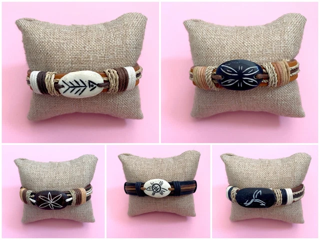 Bracelet Leather And Wood Man Woman Adjustable New Jewellery Accessories