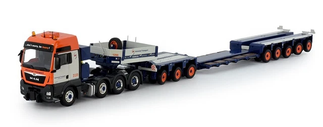 HERPA - CAMION porteur Man TGA Porteur avec Dolly et remorque aux