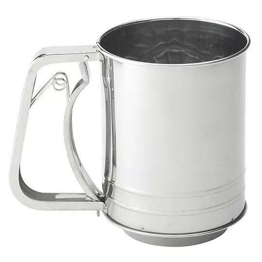 Mrs Anderson Baking Essentials 3-Cup Squeeze Sifter, Stainless Steel