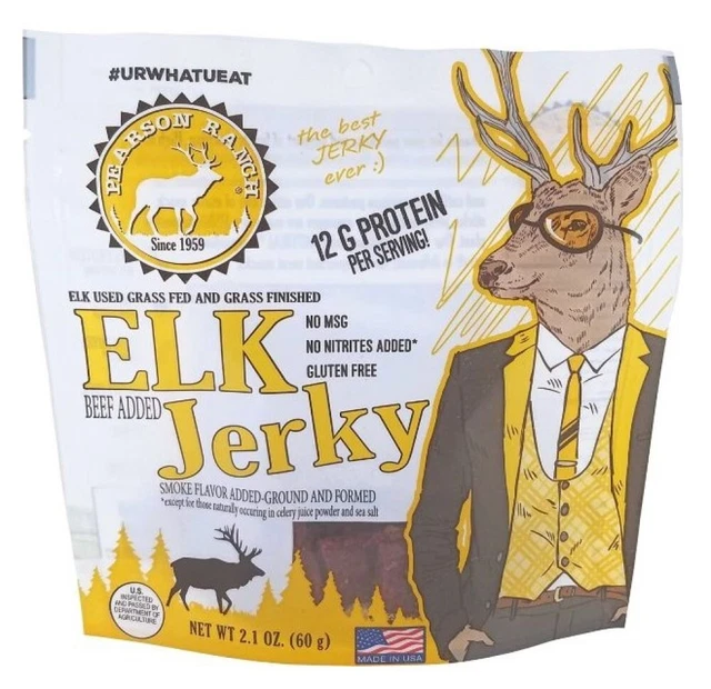 Pearson Ranch Jerky EJ2-C Alce a Scatti Personaggi Borsa Beef Fumo Gusto 62ml