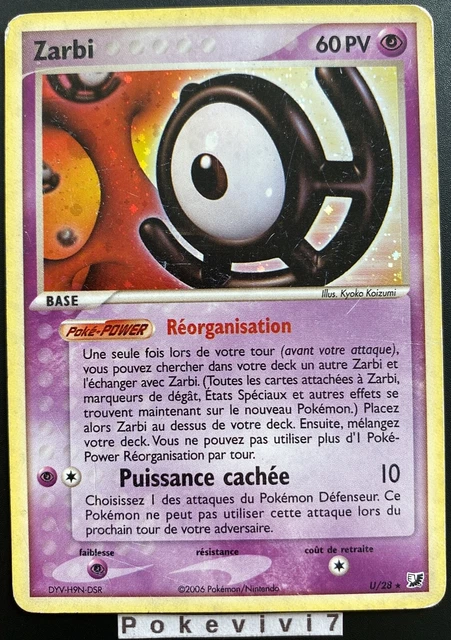 Pokemon Card ZARBI U/28 Holo Secret Block EX Hidden Forces FR