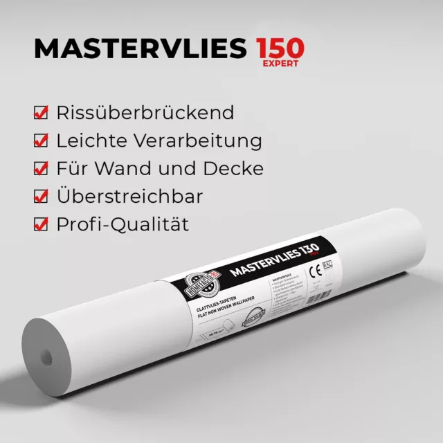 Glattvlies Tapete Vliestapete Renoviervlies Mastervlies Expert 150g (1,07€/1qm)