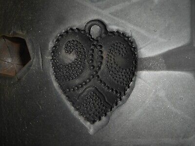 Vintage 9” Rubber Spin Casting Mold 16 HEARTS Ornate Victorian Pendant Lockets