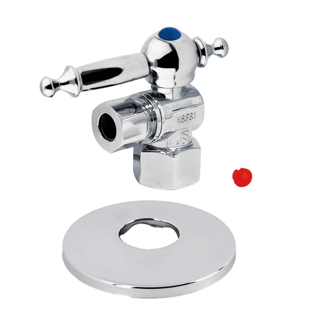 Kingston Brass CC4310.TLK 1-15/16"H Quarter Turn Angle Stop Valve - Chrome