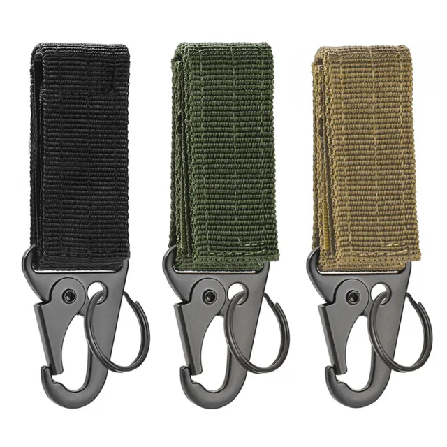 Outdoor Carabiner Keychain Hook Nylon Hanging Webbing Buckle Belt Backpack Clasp