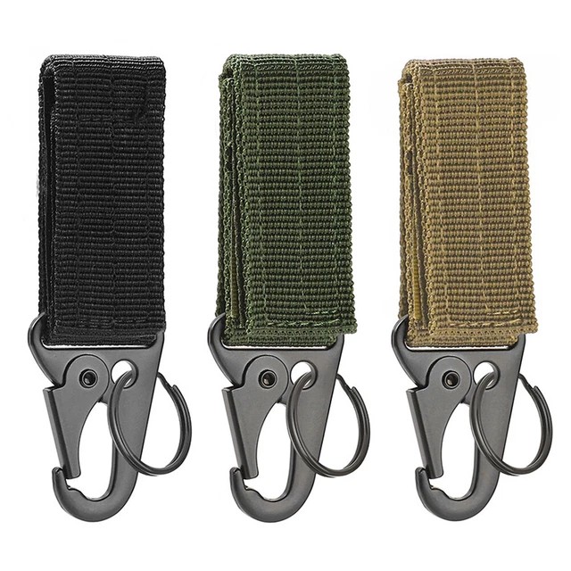 Outdoor Carabiner Keychain Hook Nylon Hanging Webbing Buckle Belt Backpack Clasp