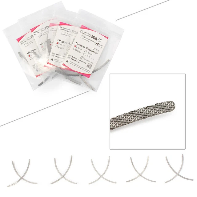 Dental Universal Retenedor Lingual Retainer Split Wire Mesh Base 2mm