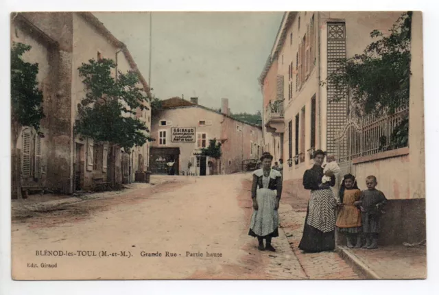 BLENOD LES TOUL Meurthe & Moselle CPA 54 coffee tobacco giraud large street color