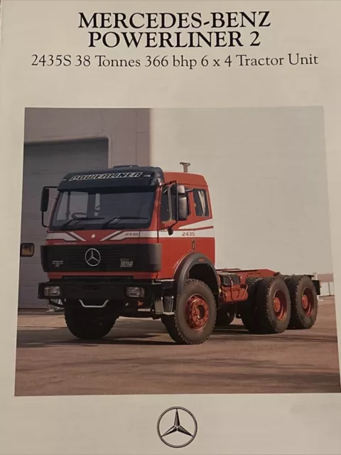 Mercedes Benz Powerliner 2 Range Truck Sales Information Brochure Frameable 1991