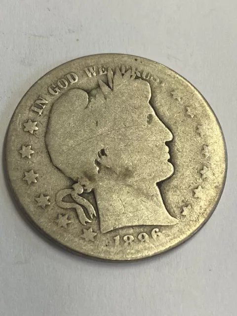 1896-S Barber Half Dollar About Good - Low Reserve Coin Auction!
