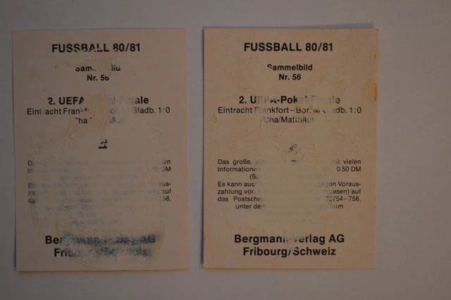2x Rookie, Matthäus, Bum Kun Cha, Eintracht Frankfurt, Bergmann, Fussball 80/81 4