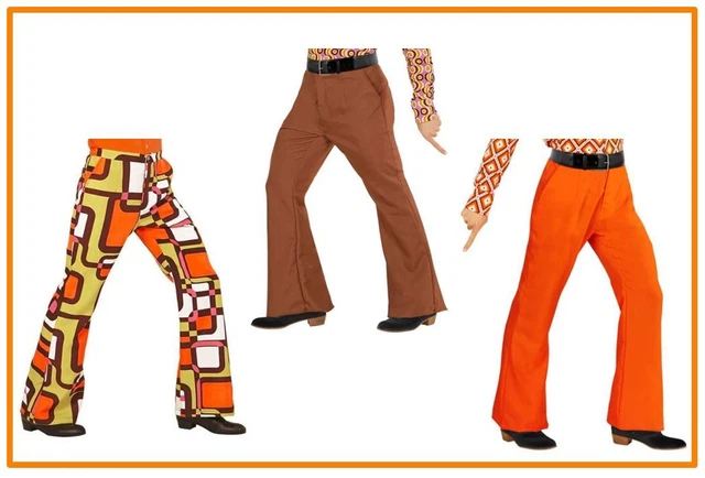 RUMAOZIA Schlaghose Herren - 70er Jahre Hose Mit Schlag Für Karneval & Disco