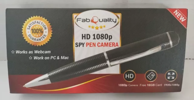 Fab Quality H.D. 720P Spy Pen Camera New Open Box W/ Bonus 16GB Micro SD Card