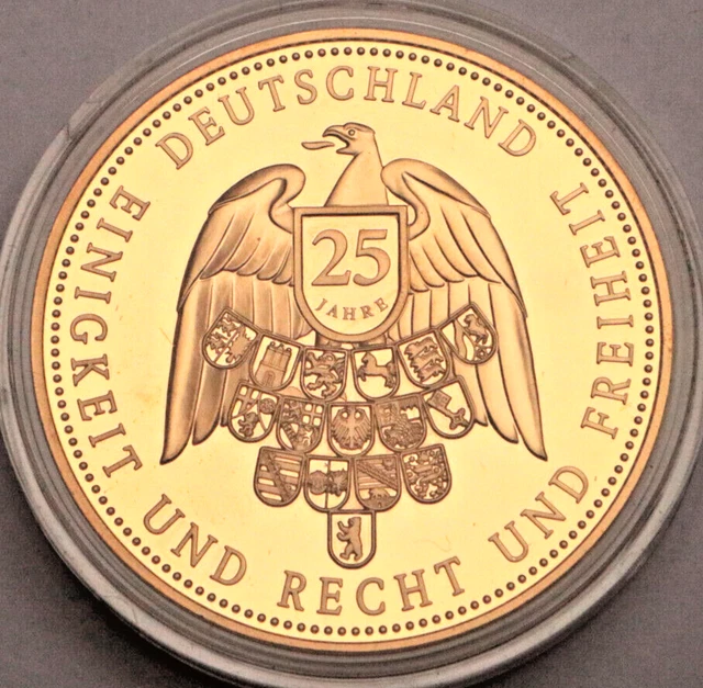 MEDAILLE W HRUNGSUNION 25 JAHRE DEUTSCHE EINHEIT Cu Ni Vergoldet PP MEDAILLE W HRUNGSUNION 25 JAHRE DEUTSCHE EINHEIT Cu Ni Vergoldet PP