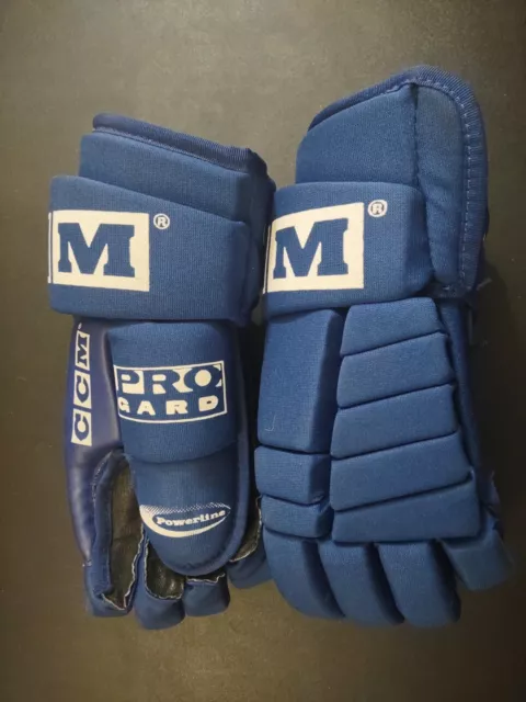 boys hockey gloves size 14" blue CCM 90 power line proguard b- hg90xl