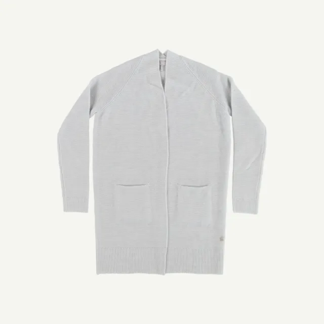 Joules Womens Grey Wool/Acrylic Blend V-Neck Plain Long sleeved Cardigan Size 10