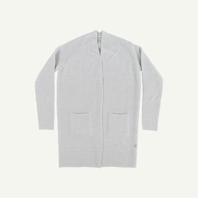 Joules Womens Grey Wool/Acrylic Blend V-Neck Plain Long sleeved Cardigan Size 10
