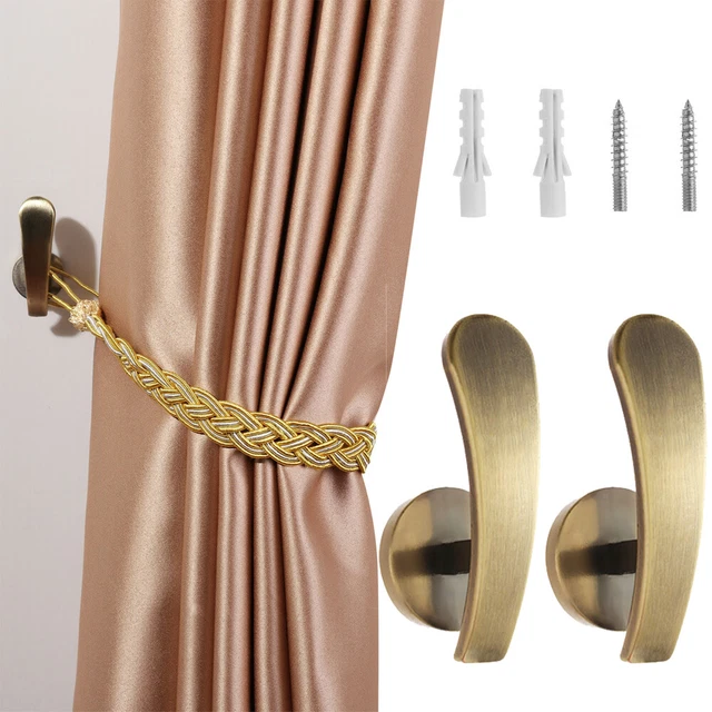 Hold Practical Curtain Holdback Mounted Metal Hooks Curtain Holder Wall Hanger