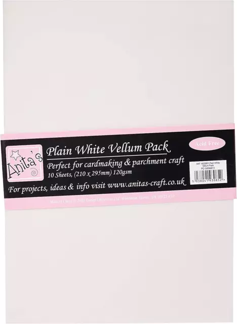 "Pergamino pergamino Anitas, papel, blanco, 4 por 4"