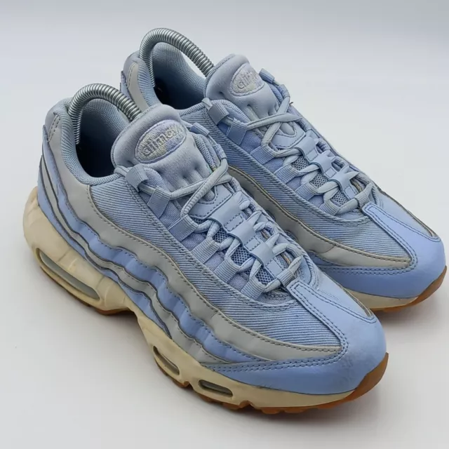 Nike Air Max 95 Turnschuhe Damen Mädchen Größe 5 UK pastellblau weiß Schuhe 2018 2