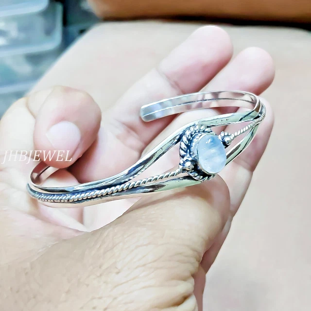 Bracelet jonc en argent 925 sterling gravure Poisson, Porte Bonheur Homme  Femme