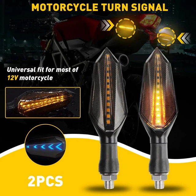 2pcs Motorcycle LED Turn Signals Lamp Sequential Flowing Indicator Light Hot New